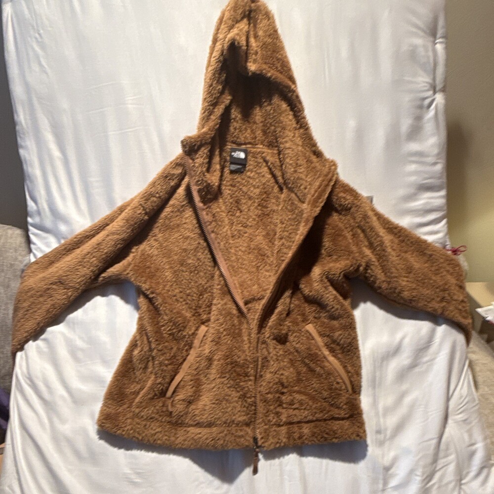 The North Face Osito Women’s Hooded Full Zip Jacket w/ Pockets Brown L